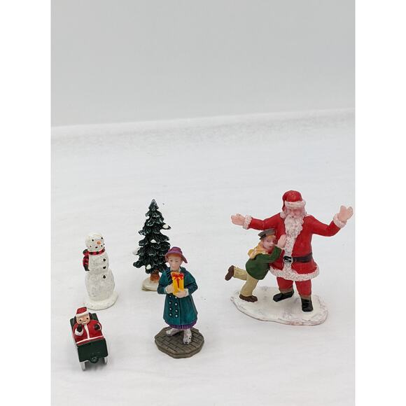 Lemax Christmas Figurines Hugging Santa Claus Tree - Picture 12 of 12